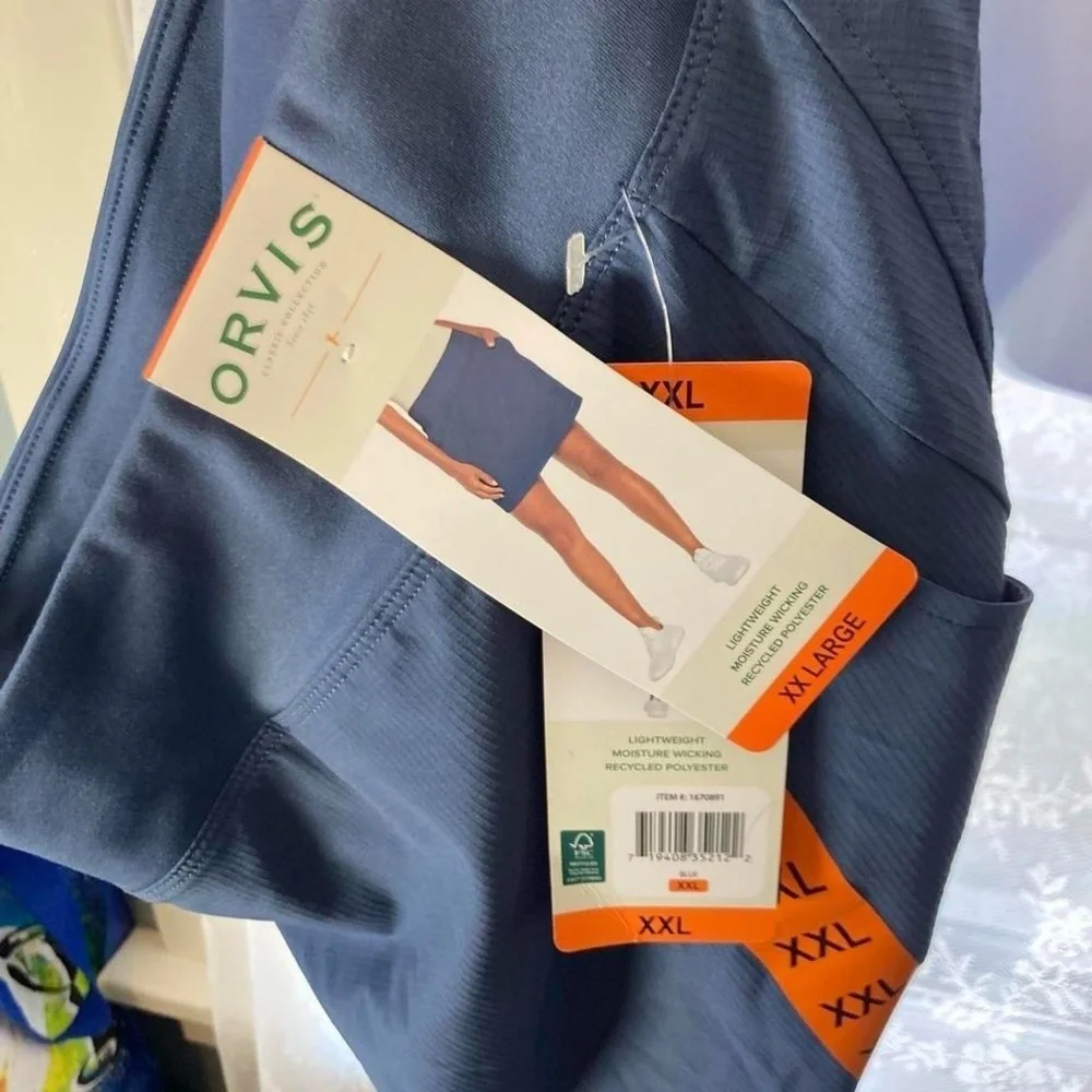 Orvis Blue women's sportswear skort #golfinspired XXL NWT
